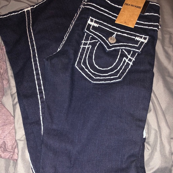 COPY - NWT TRUE RELIGION BRAND SUPER BIG T RARE wide low - Picture 4 of 11